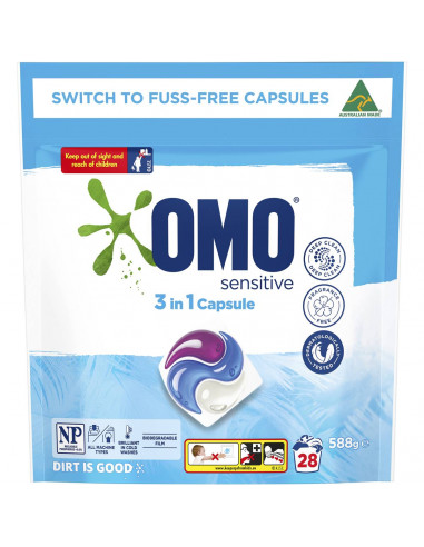 Omo Sensitive 3 In 1 Capsule 28 pack