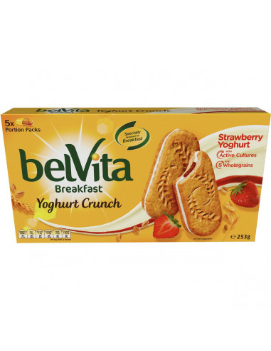 Belvita Strawberry Yoghurt Breakfast Biscuits 5 pack 253g