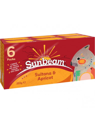 Sunbeam Sultanas & Apricot 6x37g