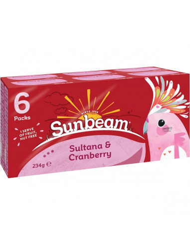 Sunbeam Sultanas & Cranberry 6 pack