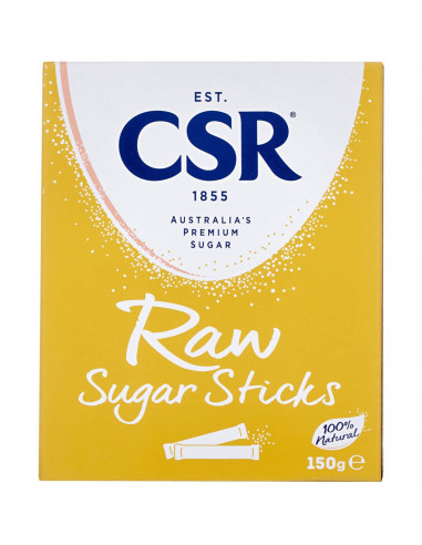 Csr Raw Sugar Sticks 50pk 150g