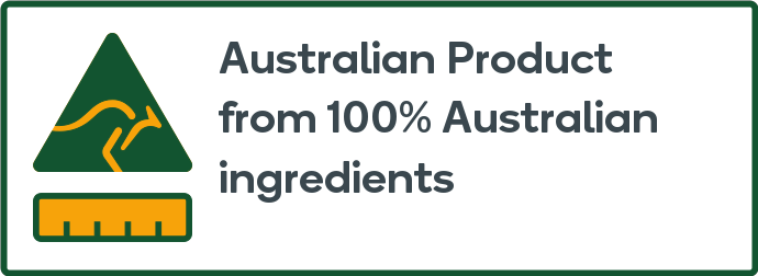 Australian Product from 100% Australian ingredients