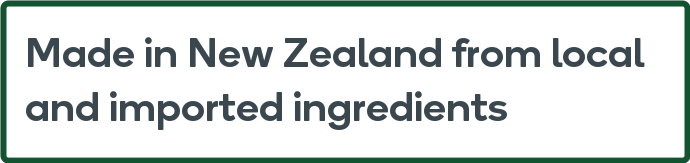 Made in New Zealand from local and imported ingredients